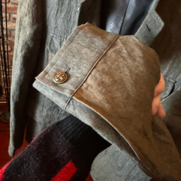 $1298 JOHN VARVATOS Englemore Brown COAT sz. 48 - Picture 9 of 12